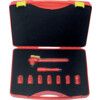 INSULATED VDE REVERSIBLE RATCHETSAFETY TOOL SET 1/2" SQ/DR 9-PCS thumbnail-0