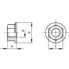 M5 FLANGED HEX NUT BZP (10)  thumbnail-3