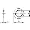 M5 (5.1mm I.D) INTERNAL SERRATEDLOCK WASHER - BZP / 6798A thumbnail-0