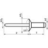 4.8x16mm OMNI CSK BLIND RIVET ALUBZP (BX-500) thumbnail-2