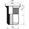 5-OCSH-40 BLIND CSK RIVET NUTOPEN SER. SHANK BZP (BX-250) thumbnail-2