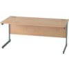 SATELLITE 1600mm SINGLE CANT STANDARD DESK BEECH thumbnail-0