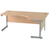 SATELLITE 1800mm RH SGL CANT CRESCENT DESK BEECH thumbnail-0