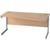 SATELLITE 1600mm RH SINGLE CANT WAVE DESK BEECH thumbnail-0