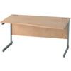 SATELLITE 1400mm RH SINGLE CANT WAVE DESK BEECH thumbnail-0