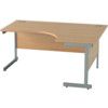 SATELLITE 1600mm RH SGL CANT CRESCENT DESK L/OAK thumbnail-0