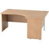 SATELLITE 1600mm LH PANELEND CRESCENT DESK BEECH thumbnail-0