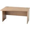 SATELLITE 1400mm LH WAVEPANEL END DESK BEECH thumbnail-0