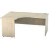 SATELLITE 1600mm LH PANELEND CRESCENT DESK MAPLE thumbnail-0