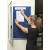 NOTICE BOARD SHOW CASE BLUE ALUM. TRIM 900x600mm thumbnail-0