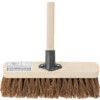 12" STIFF BASSINE BROOM WITH 48" WOODEN HANDLE thumbnail-1