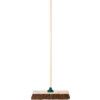 18" STIFF BASSINE BROOM WITH 48" WOODEN HANDLE thumbnail-1