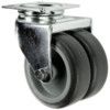 SWIVEL PLATE 50mm TWINRUBBER TYRE thumbnail-0