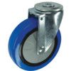 SWIVEL BOLT HOLE 75mm BLUE RUBBER TYRE thumbnail-0