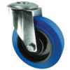 SWIVEL BOLT HOLE 100mm BLUE RUBBER TYRE thumbnail-0