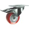 SS BRAKED SWIVEL PLATE 150mmPOLYURETHANE TYRE thumbnail-0