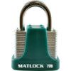 40mm 4 PIN STRONG PADLOCKGREEN KEYED ALIKE thumbnail-0