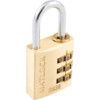 30mm BRASS COMBINATION PADLOCK 3 DIALS thumbnail-1