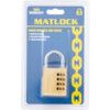 40mm BRASS COMBINATION PADLOCK 4 DIALS thumbnail-2