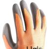 SEAMLESS NYLON PU PALM COATEDCUT-B GLOVES GREY/ORANGE SZ-8 thumbnail-4