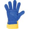 SUPERIOR SPLIT LEATHER S5 RIGGERGLOVES BLUE/GOLD thumbnail-2