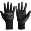 TUFFLITE BLACK NYLON LINED PUCOATED GLOVES SZ.8 thumbnail-0