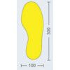 FLOOR SIGNAL MARKER FEET300x100mm 5xR, 5xL YELLOW thumbnail-0