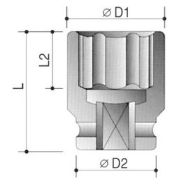 3/4" Nasadki 6-kątne udarowe, calowe.
 thumbnail-2