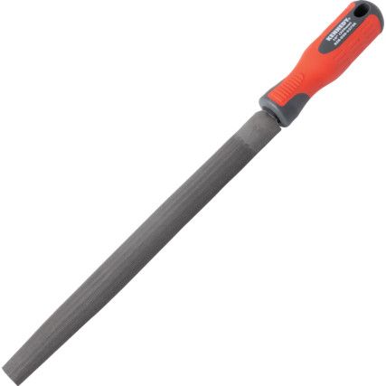 10" (250mm) h/round second engineers file + handle