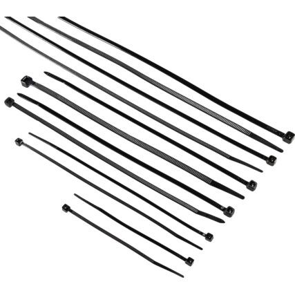 BLACK CABLE TIES MIX mmASSORTED (PK-600)