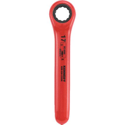 17mm INSULATED RATCHET RINGSPANNER DOUBLE TRIANGLE 1000 V