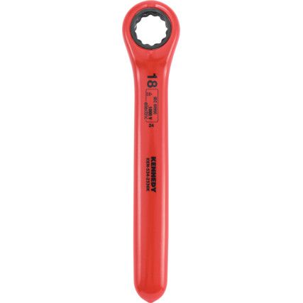 18mm INSULATED RATCHET RINGSPANNER DOUBLE TRIANGLE 1000 V