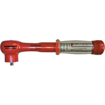 205mm INSULATED ADUSTABLE TORQUEWRENCH 1/4"SQ/DR 5-25NM - 1000 V