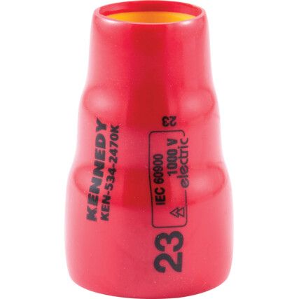 23mm INSULATED HEXAGON SOCKET1/2"SQ/DR - 1000 V