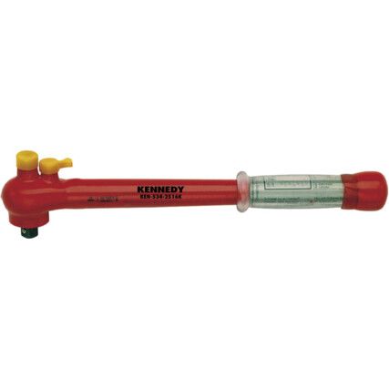 370mm INSULATED ADJUSTABLE TORQUEWRENCH 1/2"SQ/DR 5-50 NM, 1000V