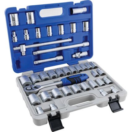 1/2" SQ.DR. 41 PCMETRIC,WHITWORTH & AF SOCKET SET