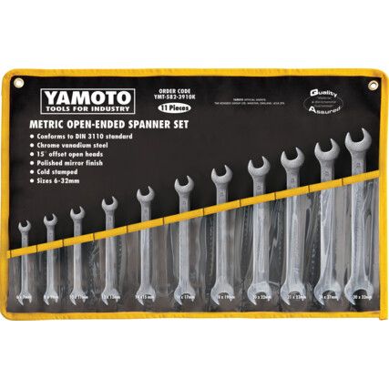 6-32mm CH/VANADIUM O/E SPANNERSET11PC