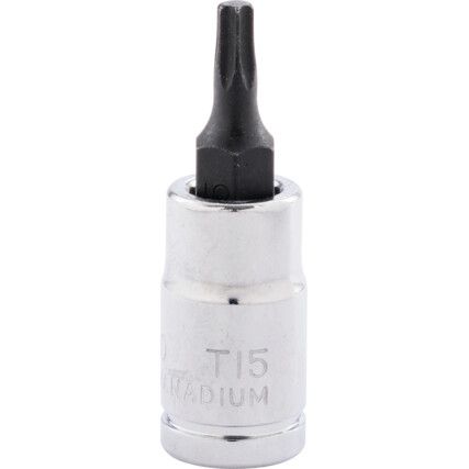 T15 TORX S/DRIVER BIT 1/4" SQ.DRIVE