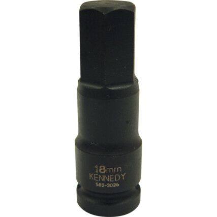 18mm HEX DRIVER IMPACTSOCKET1/2"SQUARE DRIVE