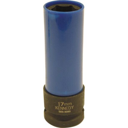 17mm WHEEL NUT IMPACT SOCKET1/2"SQ DR