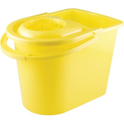 15ltr Plastic Mop Bucket Yellow