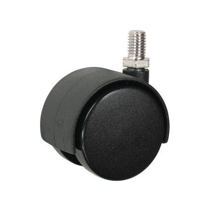 BRAKED SWIVEL THREADED TWIN 50mm NYLON