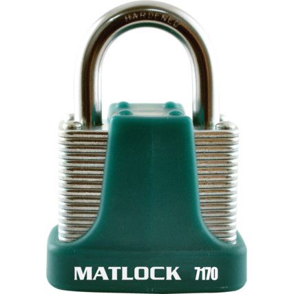 40mm 4 PIN STRONG PADLOCKGREEN KEYED ALIKE