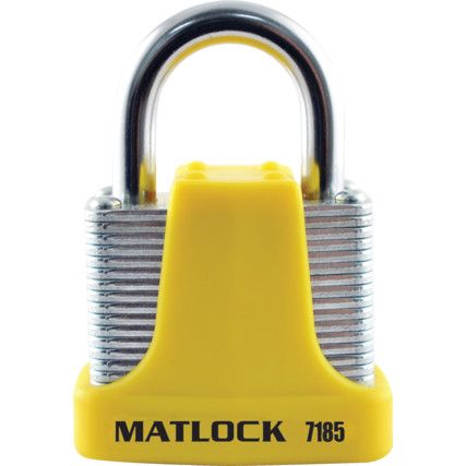 40mm 4 PIN STRONG PADLOCKYELLOW KEYED ALIKE