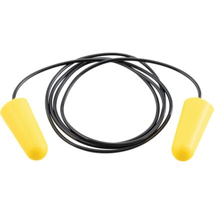 CORDED PU EARPLUGS YELLOW 34dB(BX-200PR)