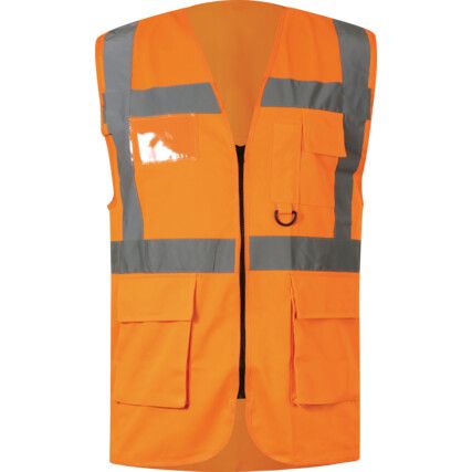 HI-VIS EXECUTIVE VEST(EN20471)ORANGE (M)