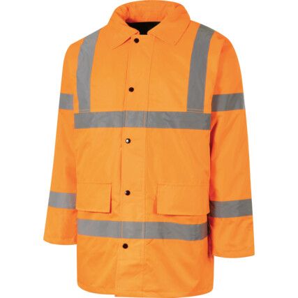 HI-VIS W/PROOF COAT CL3(EN20471)ORANGE (S)