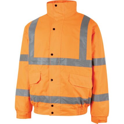 HI-VIS CL3 BOMBER JACKET(EN20471) ORANGE (L)