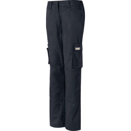 LADIES CARGO TROUSERS BLACK SIZE8, 31" LEG