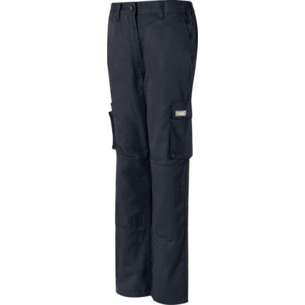 LADIES CARGO TROUSERS BLACK SIZE8, 33" LEG